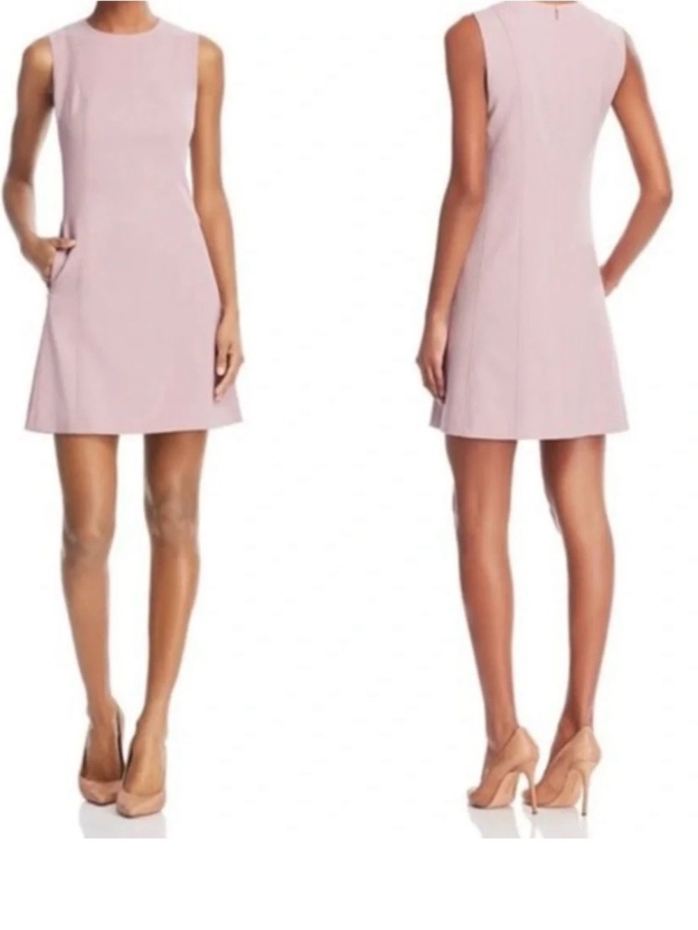Theory Blush Pink Sleeveless Mini Dress